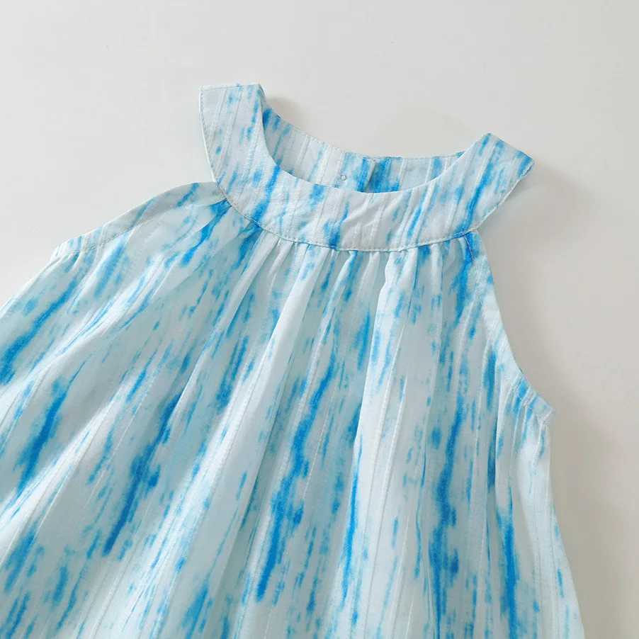 Children Girls Fly Sleeve Dress 2026 Summer Muslin Thin Kids Baby Girls Princess Dress Beach Dress For Infant Girls Cake Dresses H260407