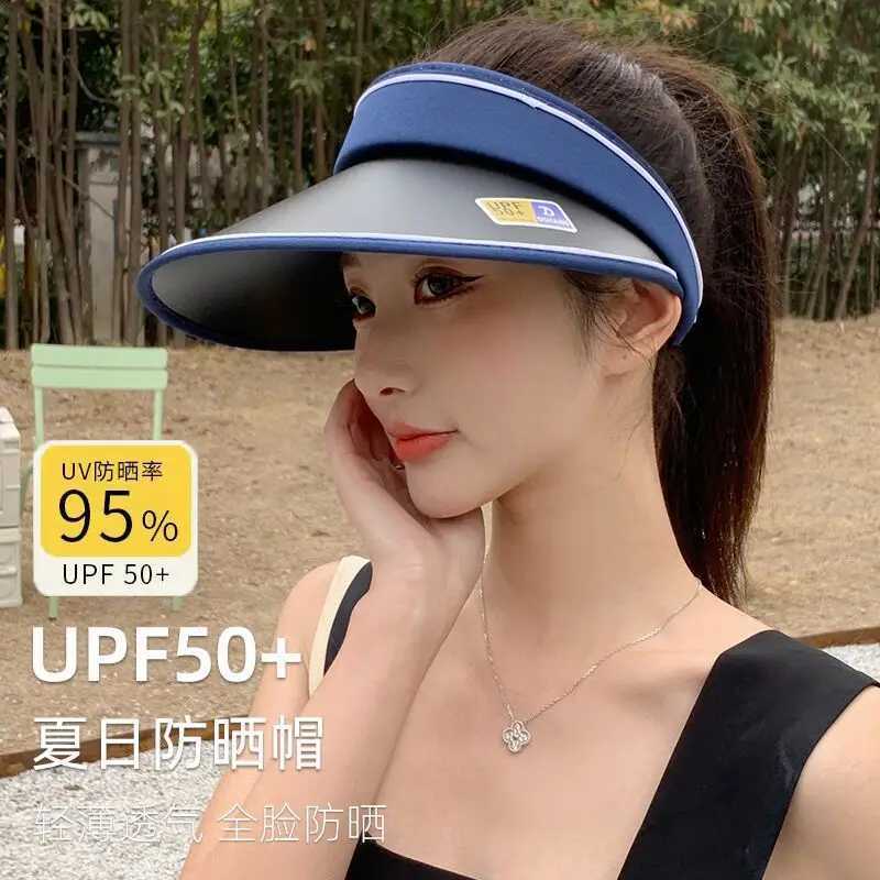 Anti-Uv Rechargeable Fan Hat for Women Sun Protection Summer Outdoor Large Brim Open-Top Cycling Leisure Sun Hat H260407
