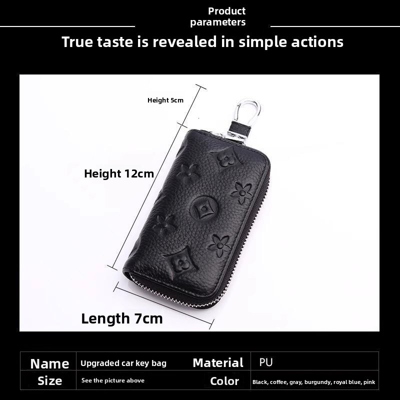 Litchi pattern popular men's General Motors keybag, home key set, men's and women's key storage waist hanging keybag