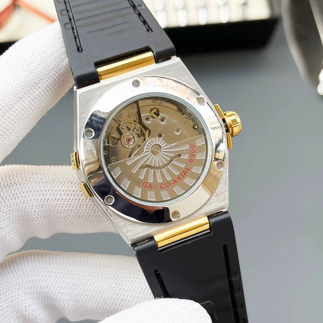 Classic Design Stainless Steel Rubber Strap Water Resistant Constellational Luxury Mechanical Automatic Men's Watch