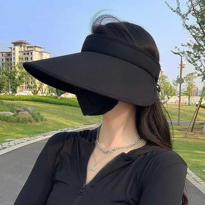 Fashionable Ladies Summer Wide Brim Sun Hat Lightweight Foldable Design Ideal for Beach Outdoor Activities Daily Wear H260407