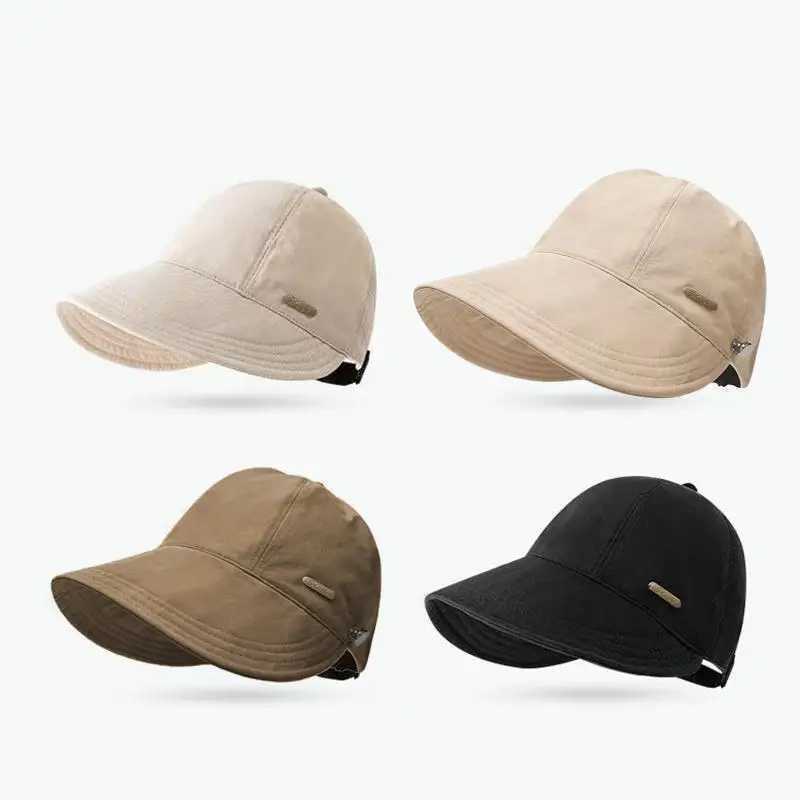 Summer Wide Brim Sun Hat Adjustable Caps For Men Women Beach Hats Summer Quick-drying Visors Fisherman Cap H260407
