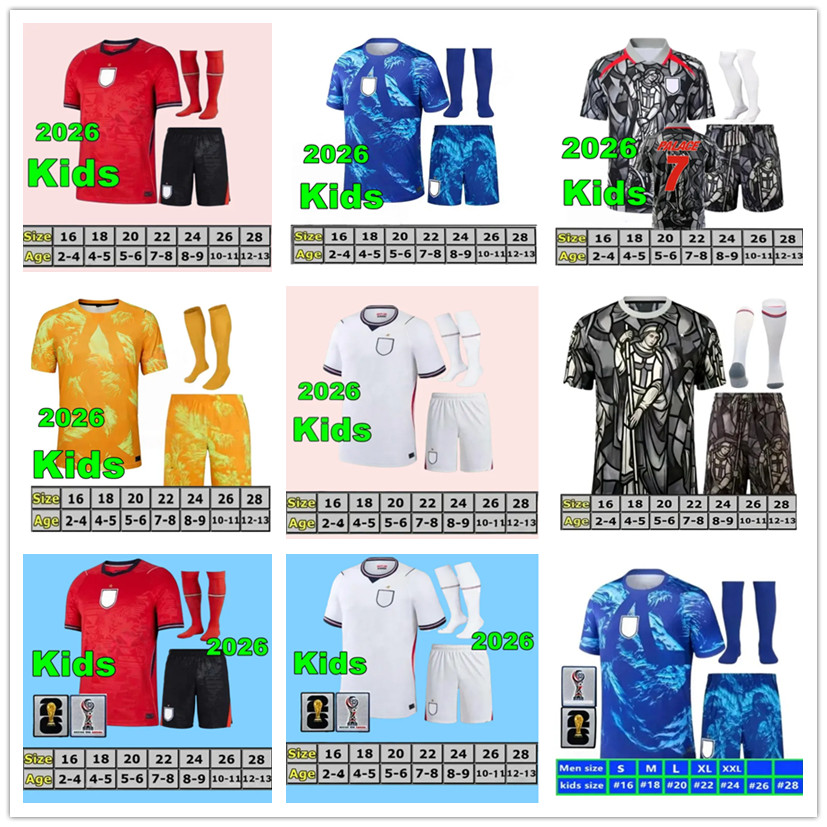england 2026 football shirt Soccer Jerseys Kids kit KANE BELLINGHAM MAINOO BOWEN RICE FODEN GORDON TONEY PALMER PICKFORD 26 27 england child Jersey Kit Uniforms