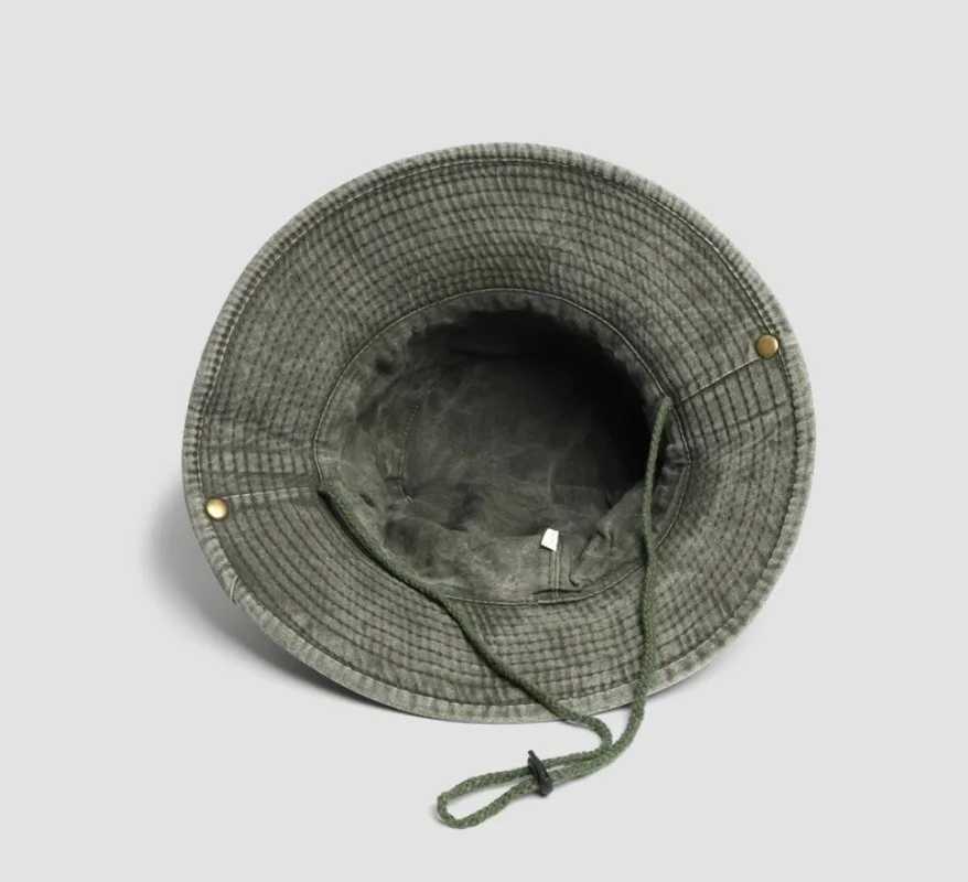 Japanese Outdoor Western Cowboy Bucket Hats Mens Women Summer Mountaineering Sun Protection Sun Hat Tooling Fishing Basin Hat H260407