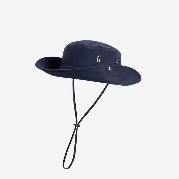 Unisex Sun Hats Outdoor Fishing Hiking Drawstring Cowboy Hats Vacation Beach Fashion Versatile Fisherman Hats Summer Accessories H260407