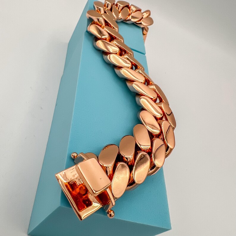 Miami Cuban Link Chain 12mm - 20mm 14k Gold Chain Gold Rose Gold Necklace and Bracelet