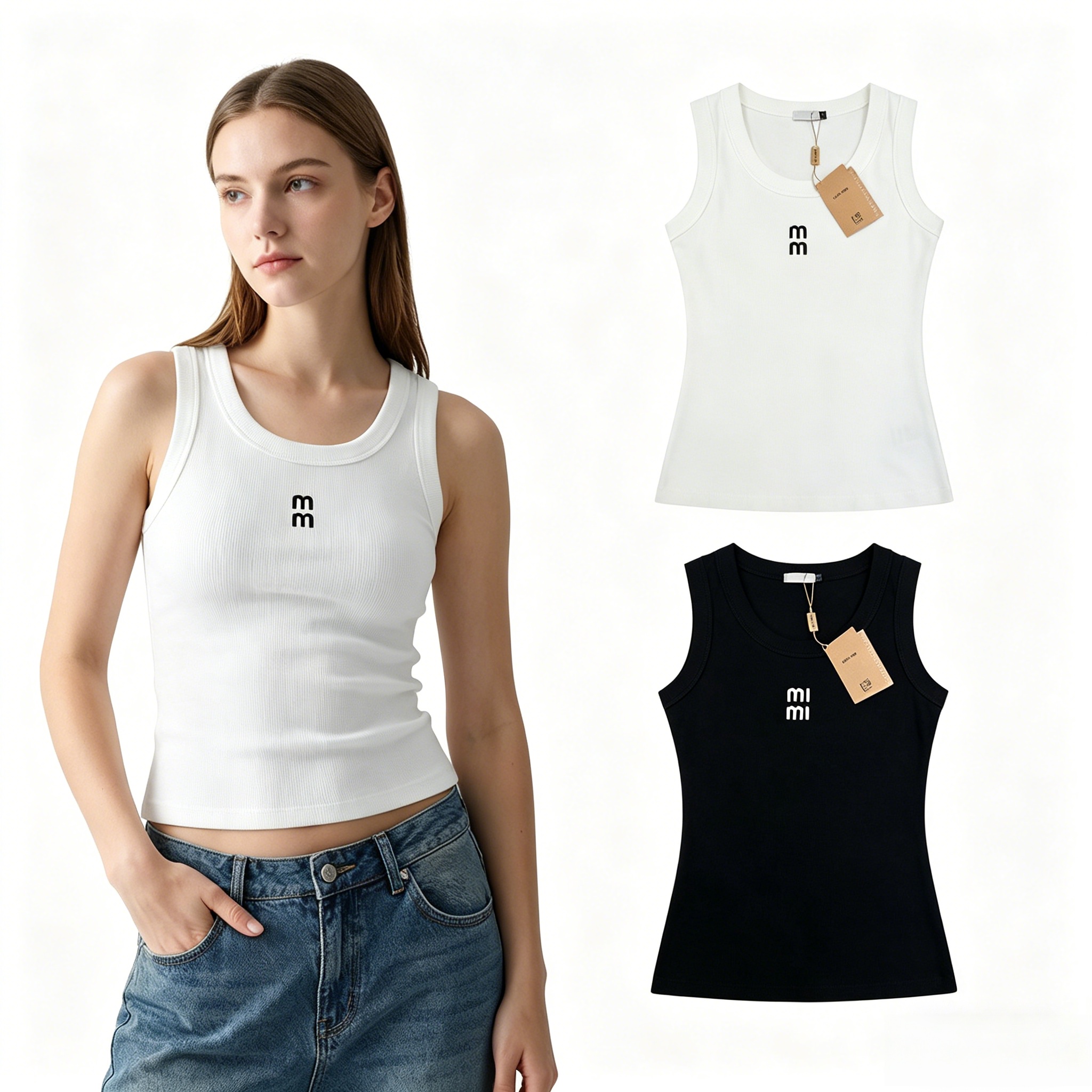 Womens Top tank top women designer sexy wet womens t shirt Summer vest sleeveless knitted vacation Croptop Outwear Elastic yoga Sports Knitted Tanks