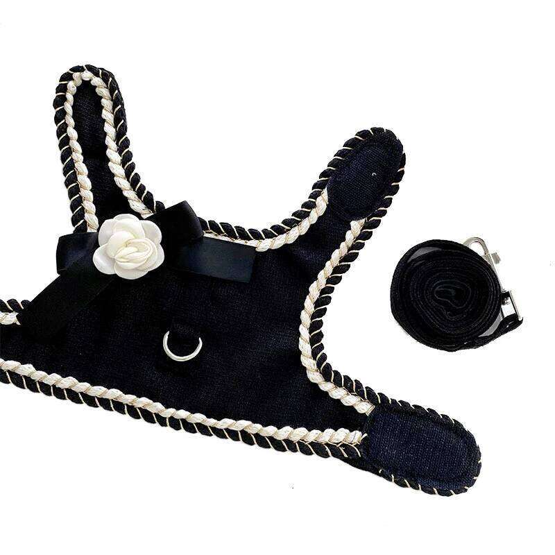 Luxury Designer Dog And Leash Set Small Dogs, Padded Puppy Walking Vest Harness For Chihuahua Yorkie Pet Supplies Bamubi