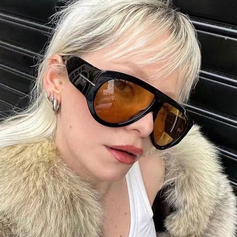 Original Luxury Designer Sunglasses Women 1044 Men Popular Fashion Ladies Sun Glasses Oversized Steampunk Pilot Retro Vintage Frame Handmade Acetate H