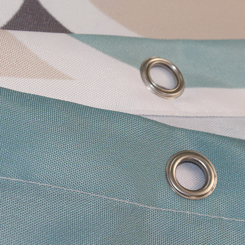 Shower Curtain Colorful Lantern Clover Shape Simple Style Thickened Polyester Waterproof Bathroom Curtain