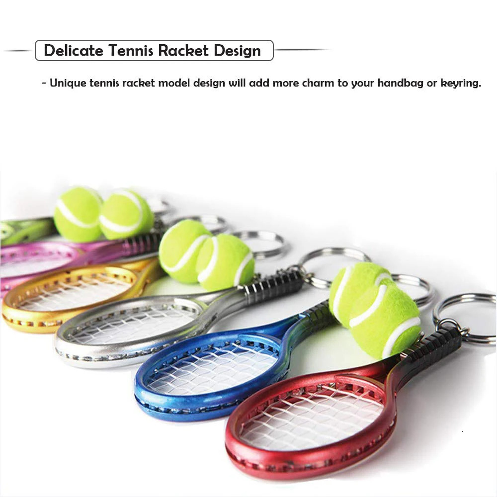 6Pcs Tennis Table Tennis Ping Pong Racquet Bat Sports Keychain Novelty Gifts 260403BJ - view 4