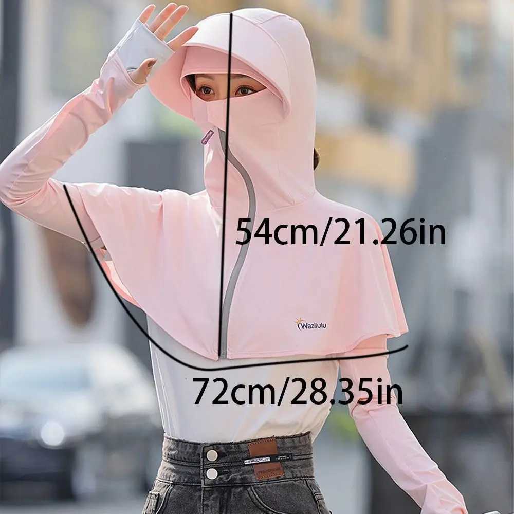 Visor Hat Hiking Wide Brim Anti-UV Driving Climbing Fisherman Cap Protection Face Cap Neck Flap Cap Ice Silk Cycling Sun Hat H260407