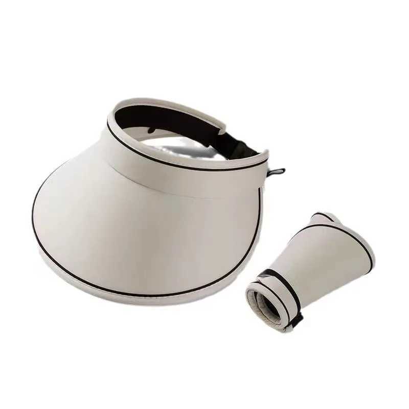 Summer Large Brimmed Empty Top Sun Protection Hat for WOMENS UV Protection Sun Hat Sun Protection Hat for Showing Face Small H260407