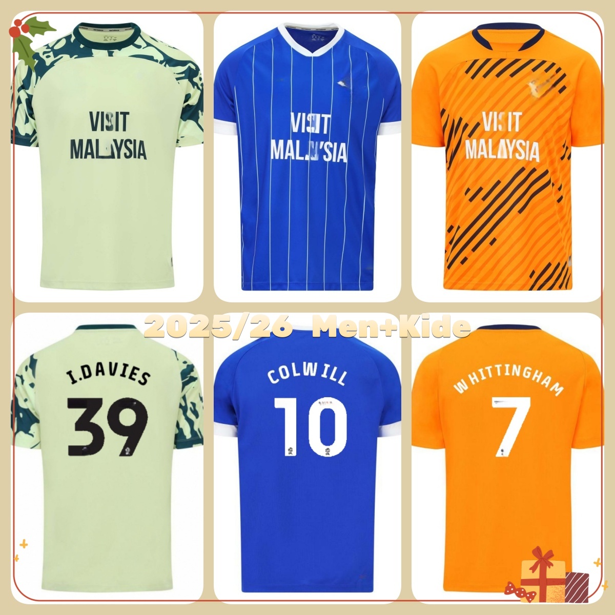 25 26 Cardiff city Soccer Jerseys PHILOGENEP RINOMHOTA COLWILL RATCLIFFE O'DOWDA Home Away Third 2025 2026 Men kids kit Football Shirts