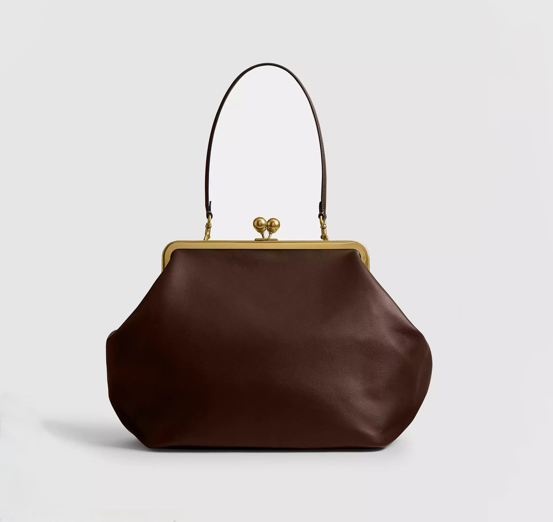 Handbag Fashion Kiss Lock Clip Spring/Summer New Pink Handbag Design, Same Style as Women's Shoulder Bag on the T Stage