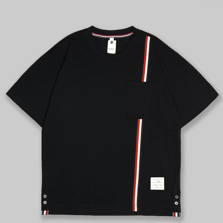 Luxury Brand Designer Fashion Men Heavy Industry Embroidery Patchwork T-Shirt Summer Streetwear Loose Fit Cool Design Tee