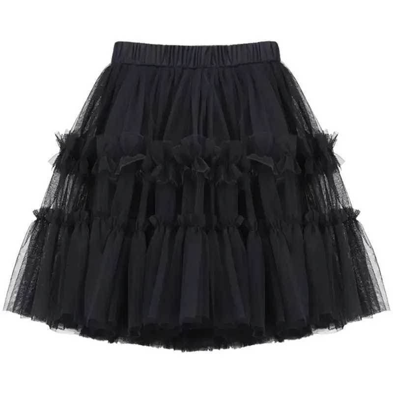 Girls Tutu 2023 Summer New Kids Mid-length Fashion Korean Birthday Party Dance Ball Gown Princess Skirt Parent-child Gauze Skirt H260407