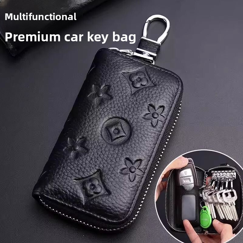 Litchi pattern popular men's General Motors keybag, home key set, men's and women's key storage waist hanging keybag