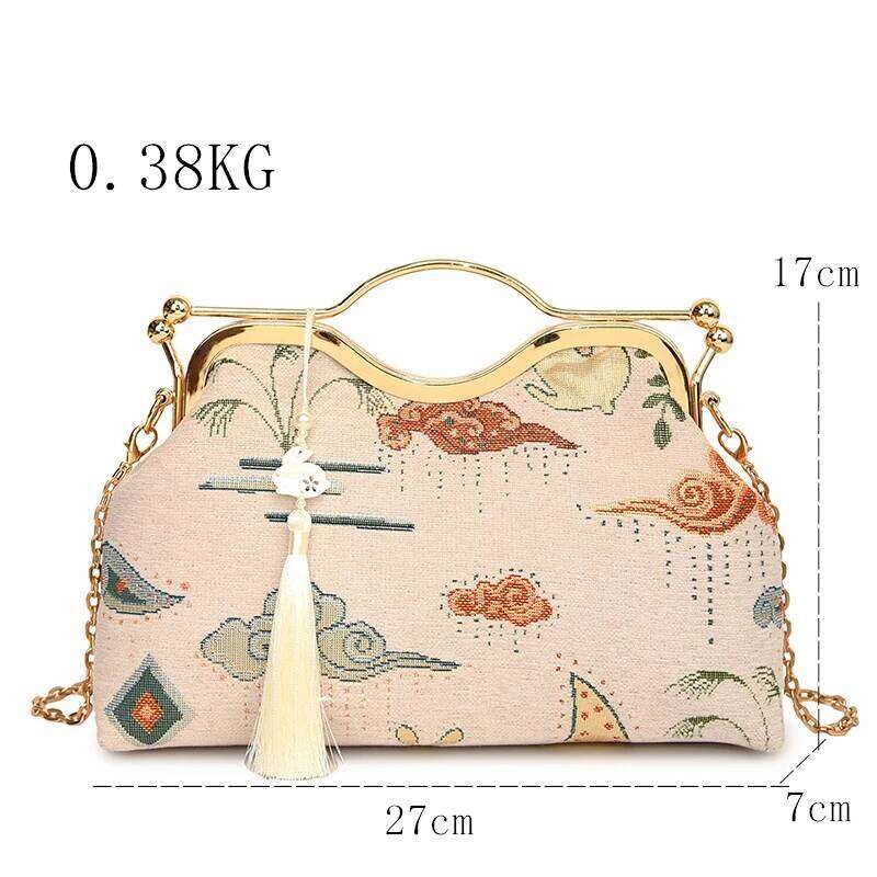 Luxury Evening Vintage Fringe Bag Women Bride Wedding Clutch Purse Chain Shoulder Crossbody Bags Party Fashion Handbag SENYY