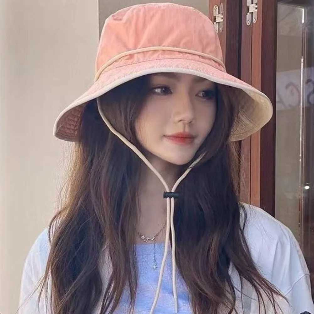 Gifts Adjustable Womens UV Protection Sun Hat Reversible Sunscreen Tools Fishermans Hat UV protection Hiking Hat H260407