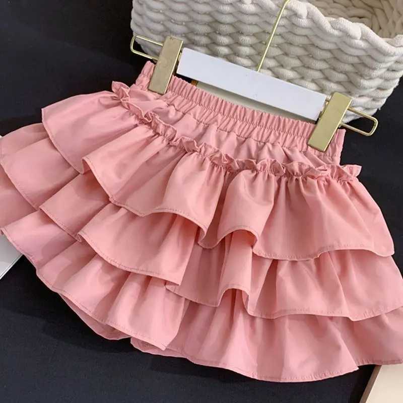 Children Girls Pleated Cake Skirts Summer 2026 Elastic Waist Infant Babys Girls Bubble Skirts Toddler Kids Girls Princess Skirts H260407