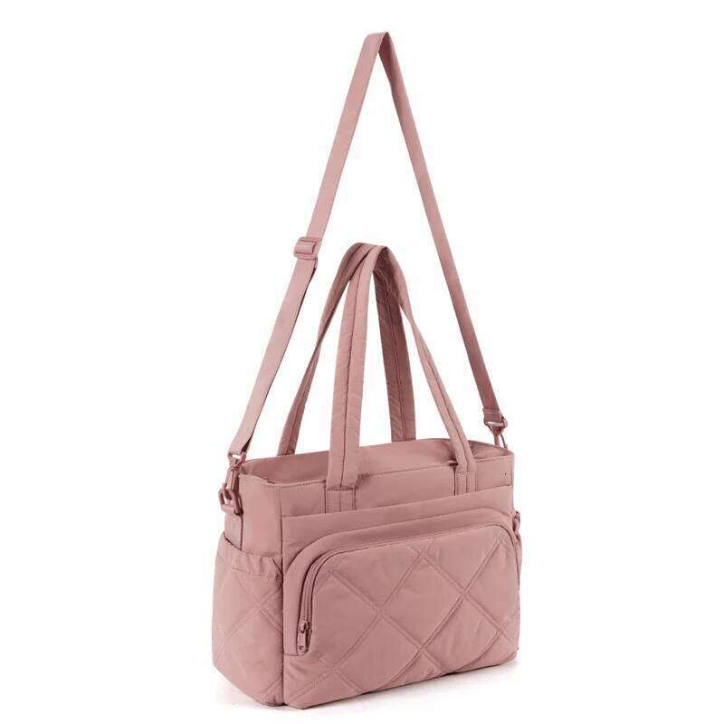 BAGSMART Women Shoulder Bag Travel Storage With Large Lunch Box Insulated Tote Multi Pockets Quilted Puffy Mommy Handbag SENYY