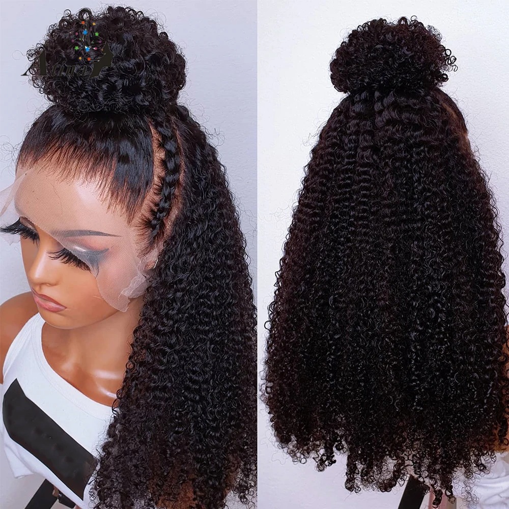 40 46 Inch Deep Wave Lace Frontal Wig 13x4 Hd Curly Human Hair Lace Front Wigs For Women Water Wave Lace Wigs 300 Density