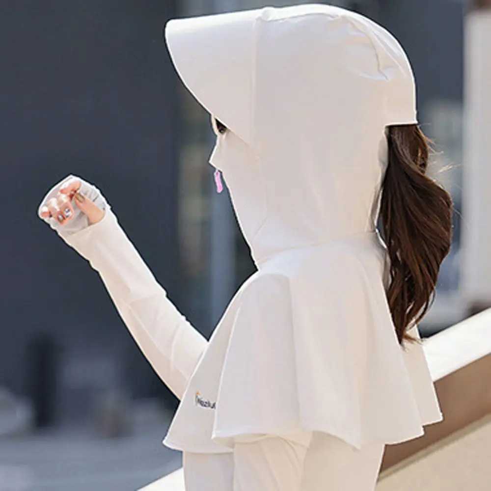 Visor Hat Hiking Wide Brim Anti-UV Driving Climbing Fisherman Cap Protection Face Cap Neck Flap Cap Ice Silk Cycling Sun Hat H260407