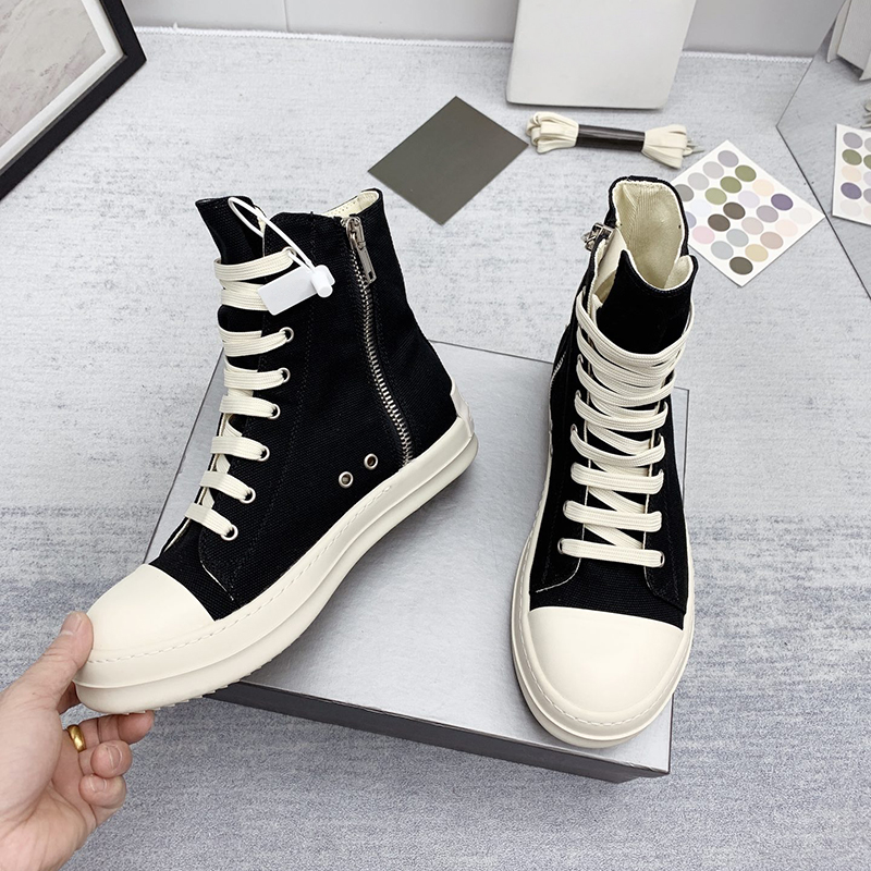 Designer Boots For Men Women Fashion Canvas Leather Platform Boot High Top Black White Red Pink Outdoor Casual Shoes Mens Trainers Size 36-45