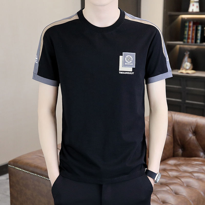 2026 New Designer Men's Casual Short Sleeved T-shirt, Fashionable Casual Shirt Versatile Fashionable Short Sleeved Top For Sports