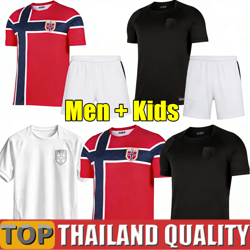 Norway Norge 2026 World Cup Kits HAALAND ODEGAARD Soccer Jersey NUSA BOBB STRAND BERGE AJER RYERSON Football shirts men kids set whiteout Third Blackout Away kit