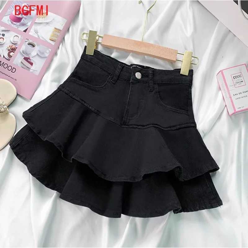Spring Summer New Teenager Childrens Kid Short Pants Skirt Fashion Ruffle Edge Cake Skirt Teen Girl Mini Culottes Kids Clothing H260407