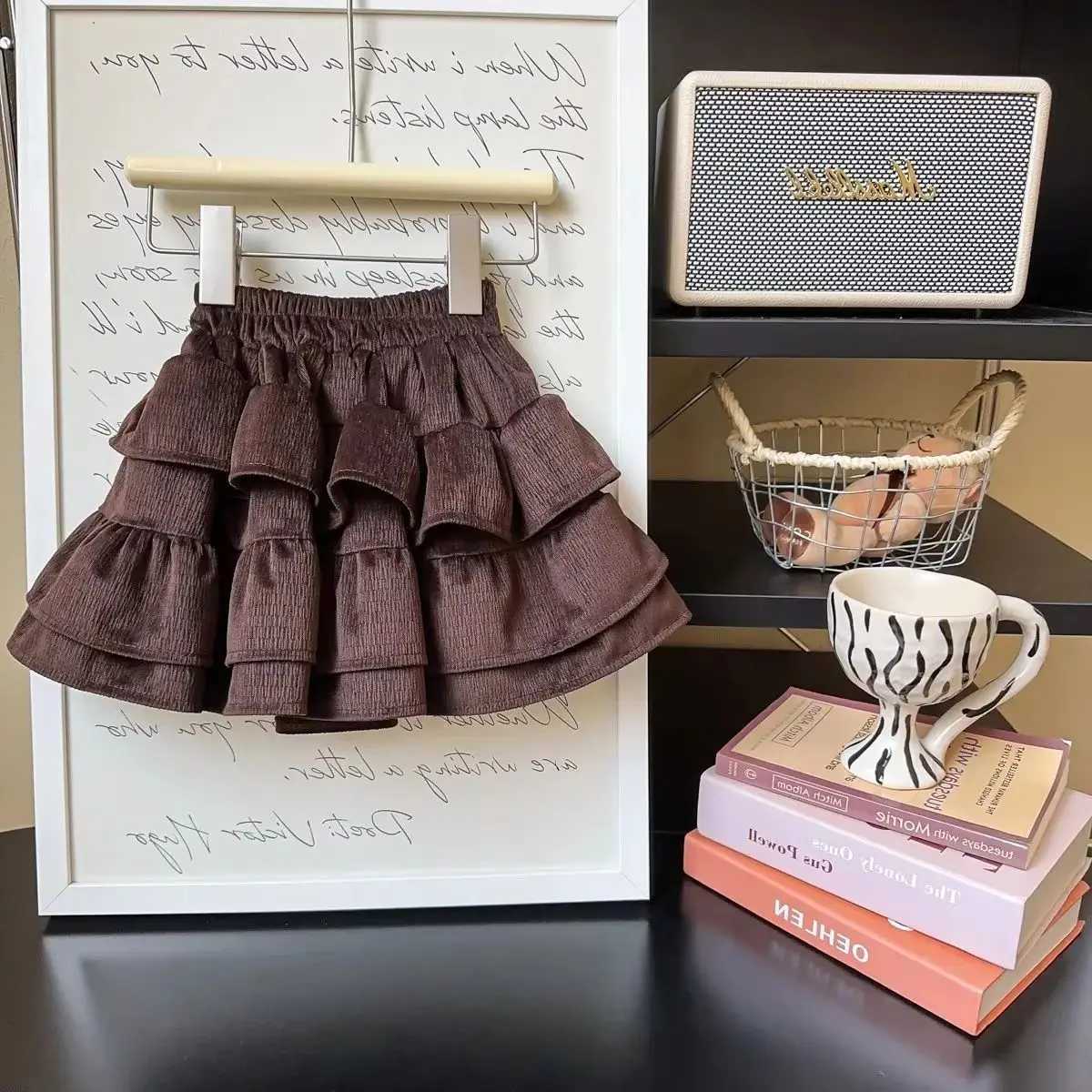 Girls short skirt autumn outfit new baby fashion short skirt cake skirt childrens spring and autumn fluffy skirt H260407