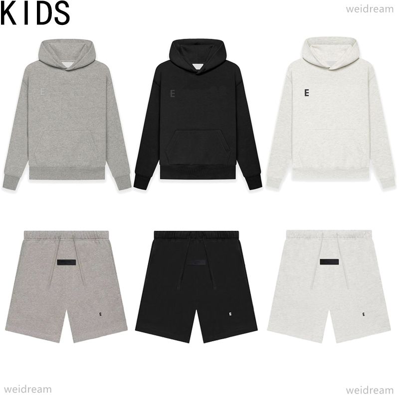 Essential Kids Hoodie Set Boys clothes Girls Tracksuit Oversize Classic Flocking 3D Letter Pullover Skateboard Hip Hop Fleece Clothing Hoody Pull Winter Coat