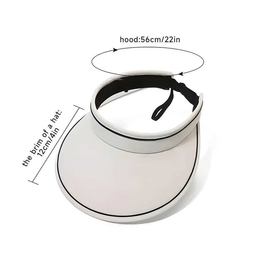 Summer Large Brimmed Empty Top Sun Protection Hat for WOMENS UV Protection Sun Hat Sun Protection Hat for Showing Face Small H260407