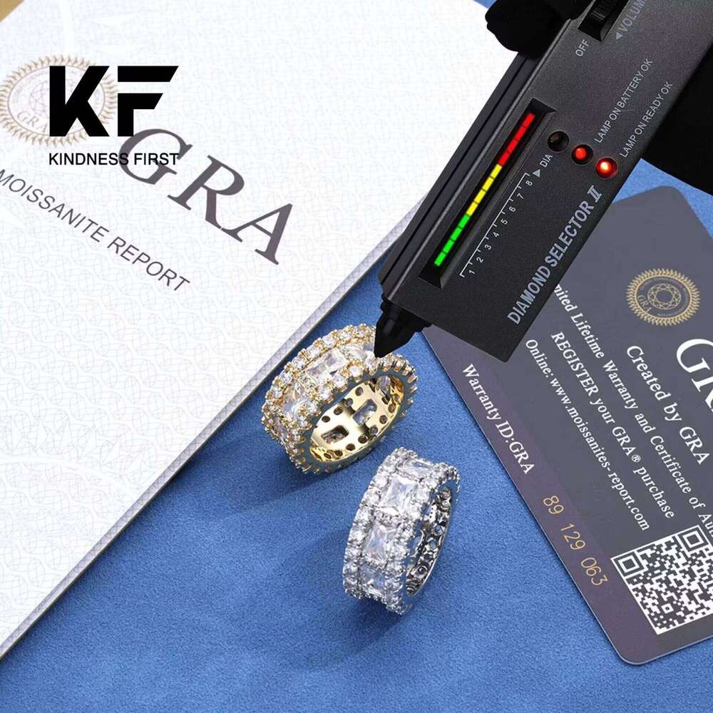 Luxurious Hip-Hop Style 925 Sterling Silver Design 2026 Super Popular Moissanite Ring