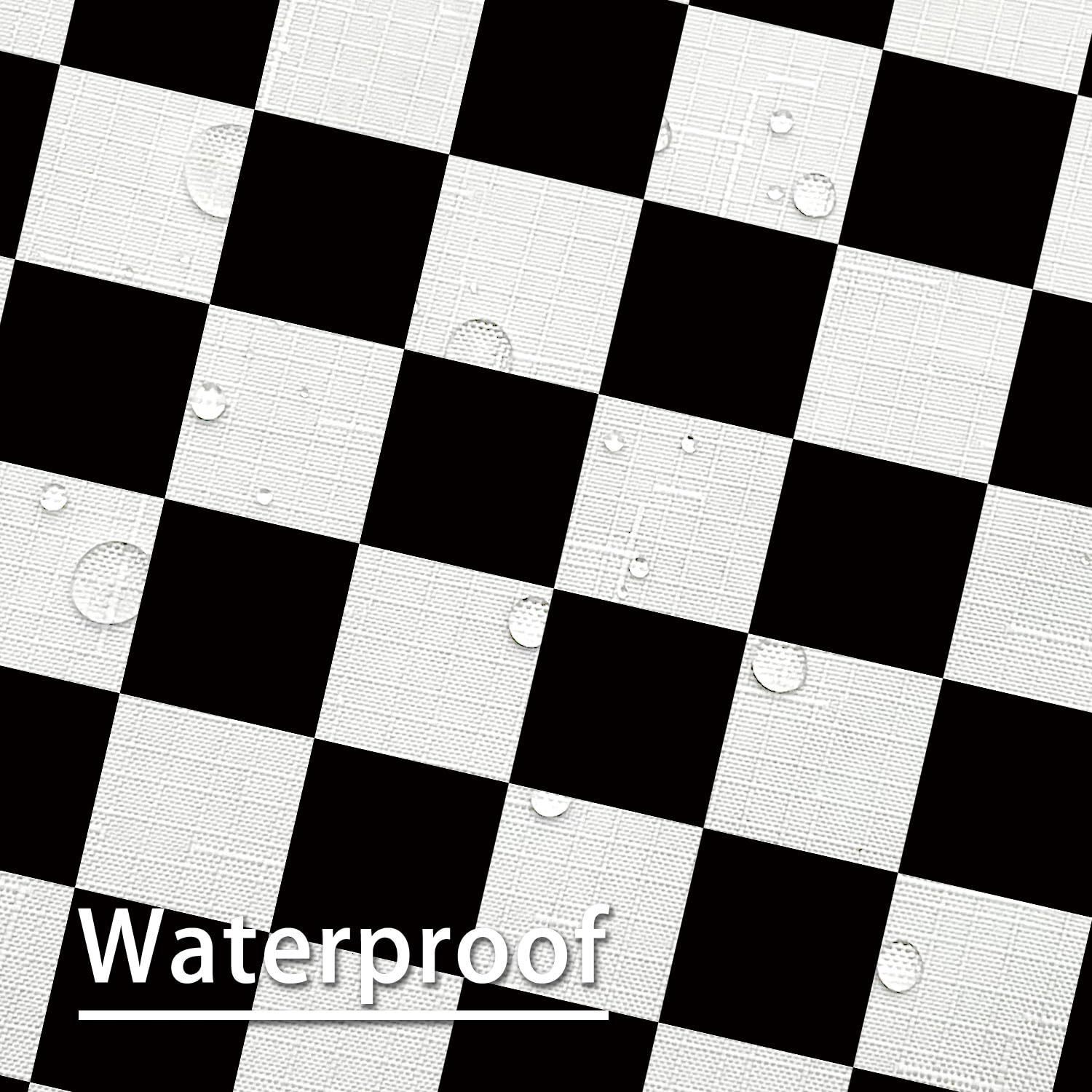 Shower Curtain Black And White Checkerboard Pattern Digital Printing Waterproof Mildew Proof Bathroom Toilet Partition Curtain