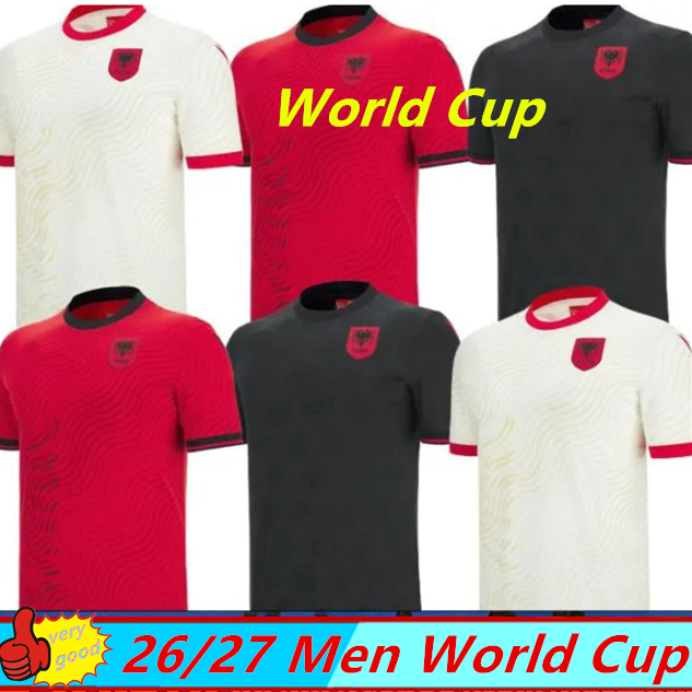 Albania World Cup 2026 Soccer Jersey 2026 2027 Home Away Third ASANI BROJA N.BAJRAMI ASLLANI DJIMSITI fans men Football Shirt