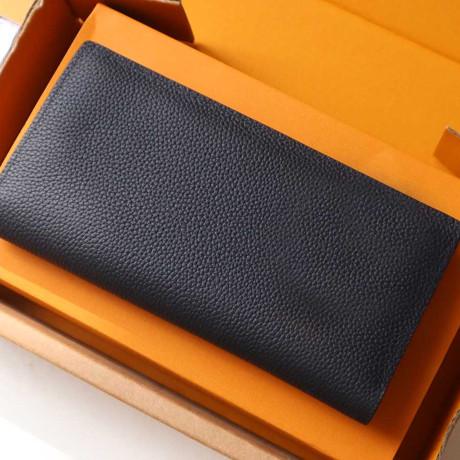 Long designer wallet men women aerogra wallets top mirror quality genuine leather pocket organizer credit cardholder