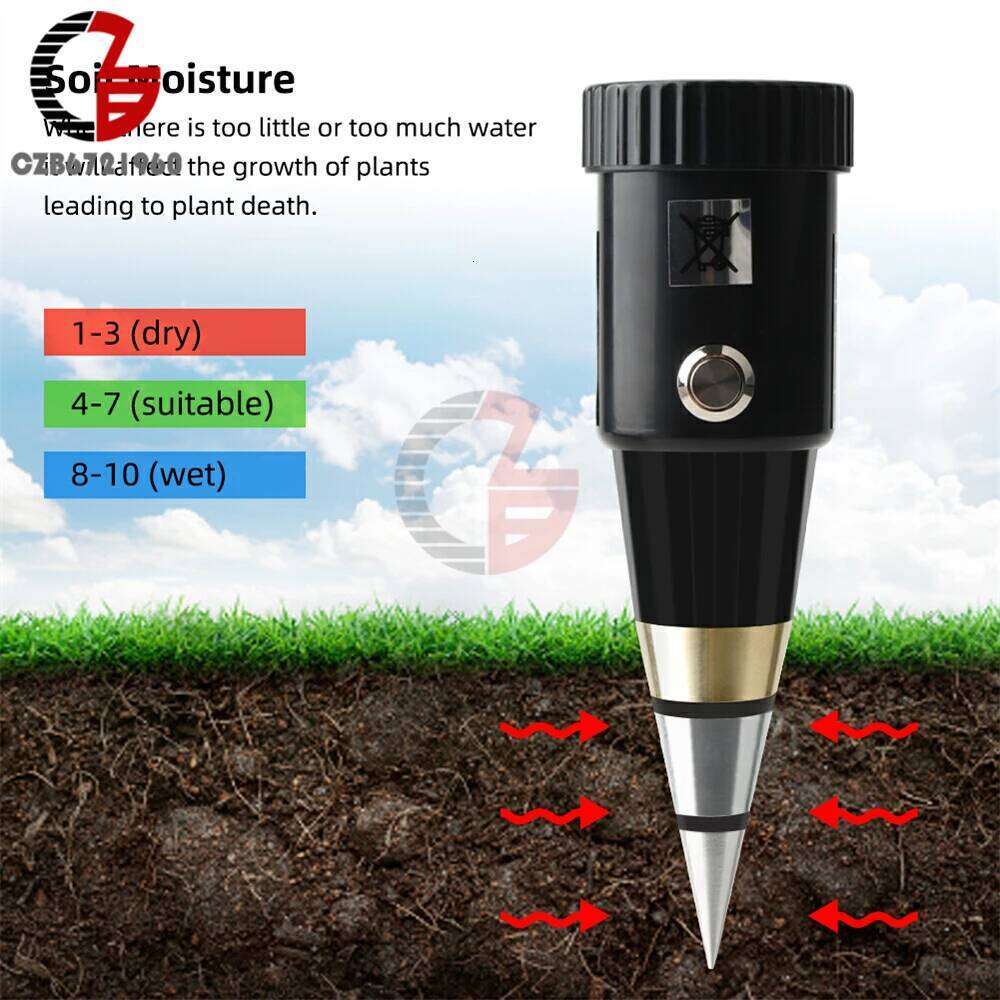 Handheld Soil Moisture PH Meter Acidity Humidity Tester Metal Sensor Probe 3~8ph No Battery Hygrometer for Planting Garden Tool