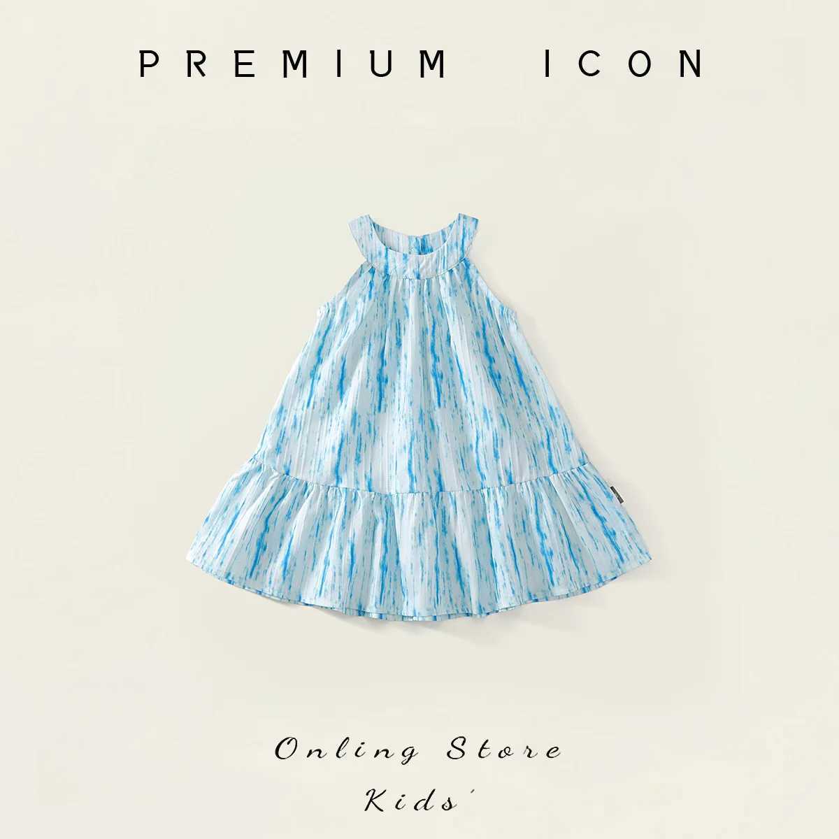 Children Girls Fly Sleeve Dress 2026 Summer Muslin Thin Kids Baby Girls Princess Dress Beach Dress For Infant Girls Cake Dresses H260407