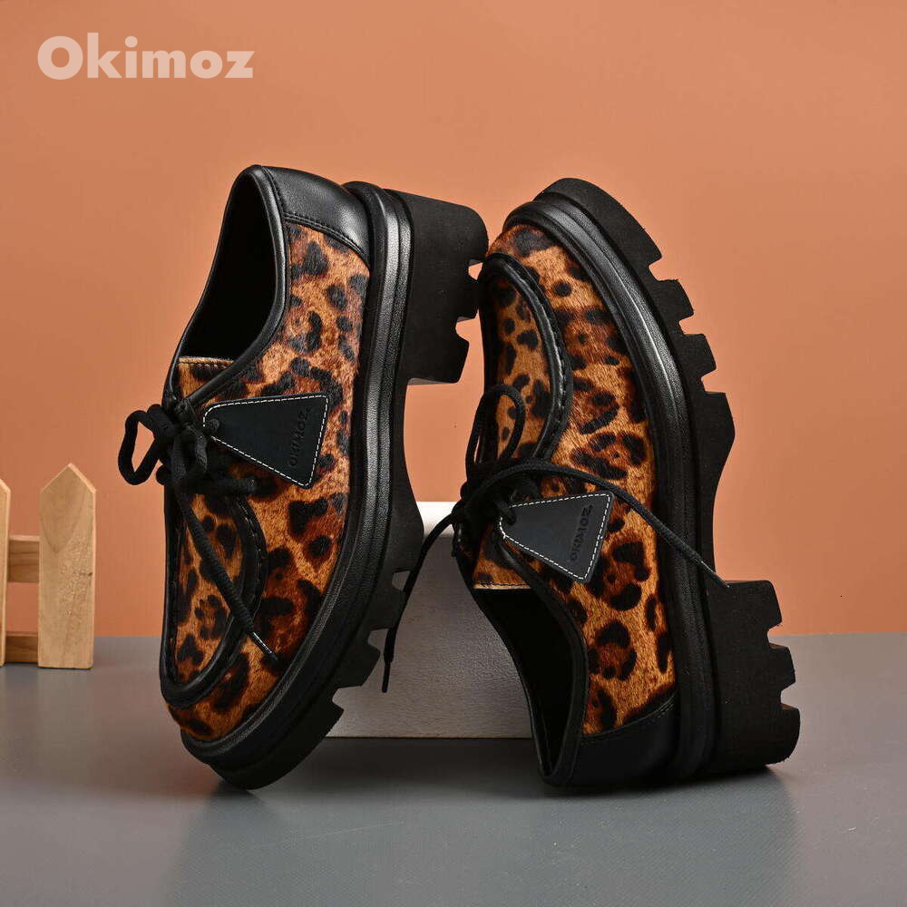 Casual Shoes Running Sneaker Designer Shoes Exotic Leopard Print Platform Oxford Shoes with Chunky Sole Okimoz Outdoor Sport