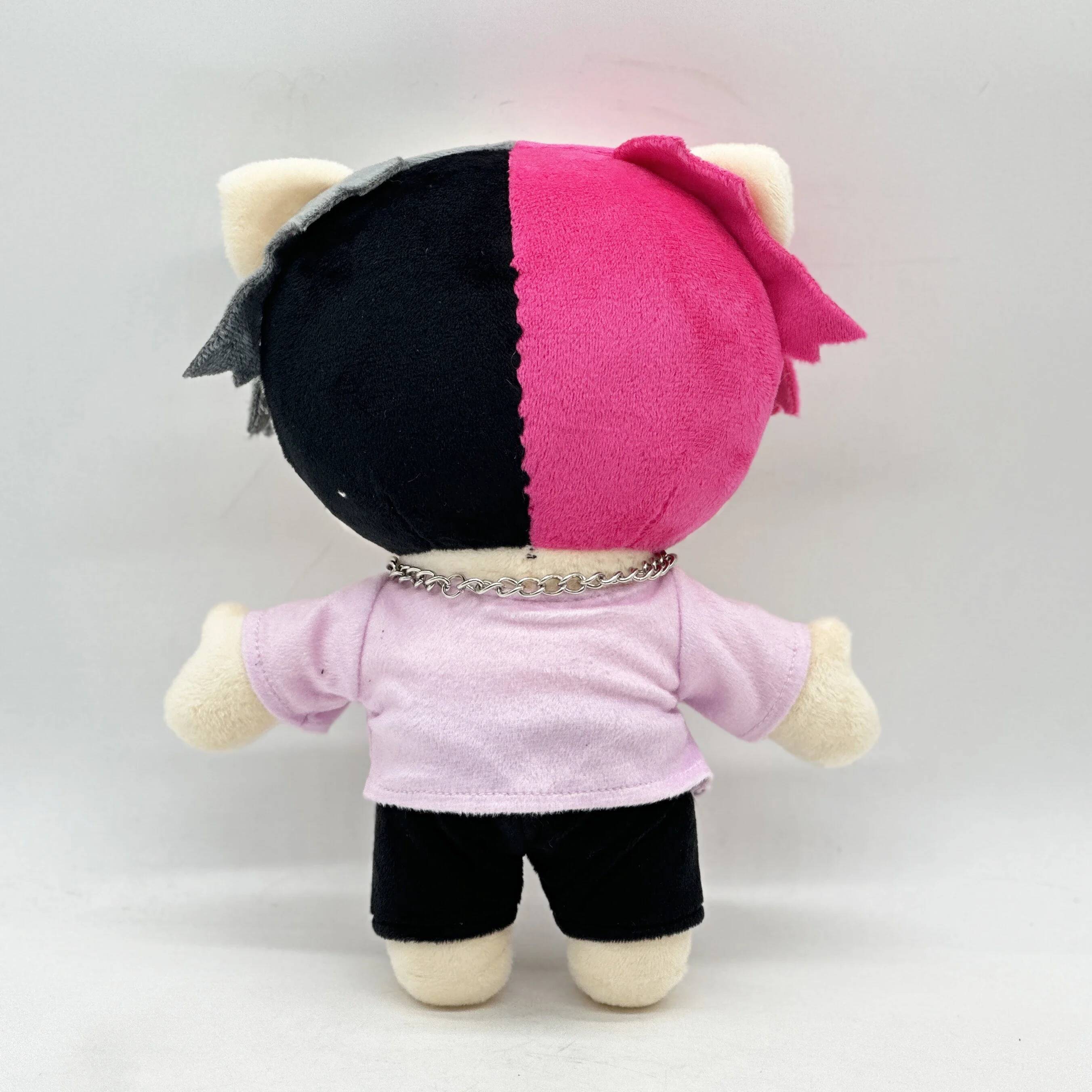 New Hello Kitty LIL PEEP Anime Toy Doll with Pink Clothes Necklace Stuffed Soft Plush Toys Fans Collect Gifts 24cm - view 6