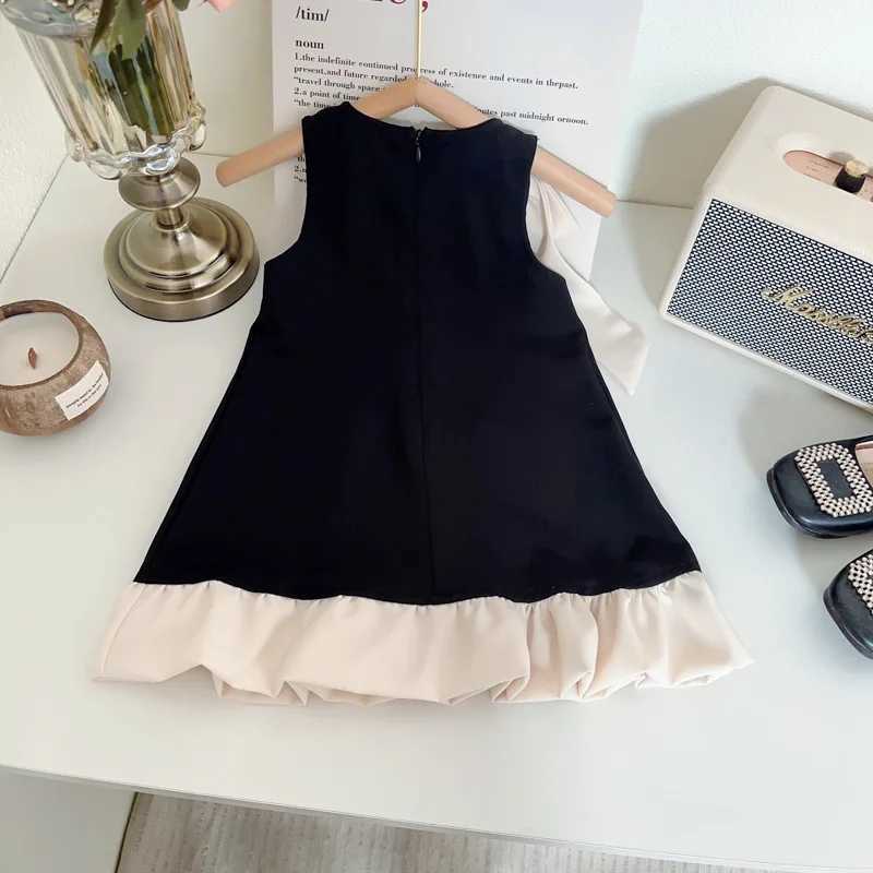 Girls Summer Vest Dress - Sleeveless Princess Style Sundress with Pockets Casual Play Dress for Toddlers H260407