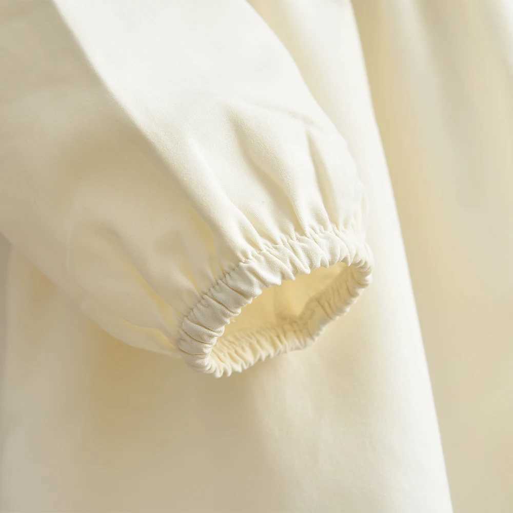 Bear Leader Spring and Autumn Beige Girls Casual Dresses Korean Version Fashionable Brown Bow Decoration Long Sleeved Dress H260407