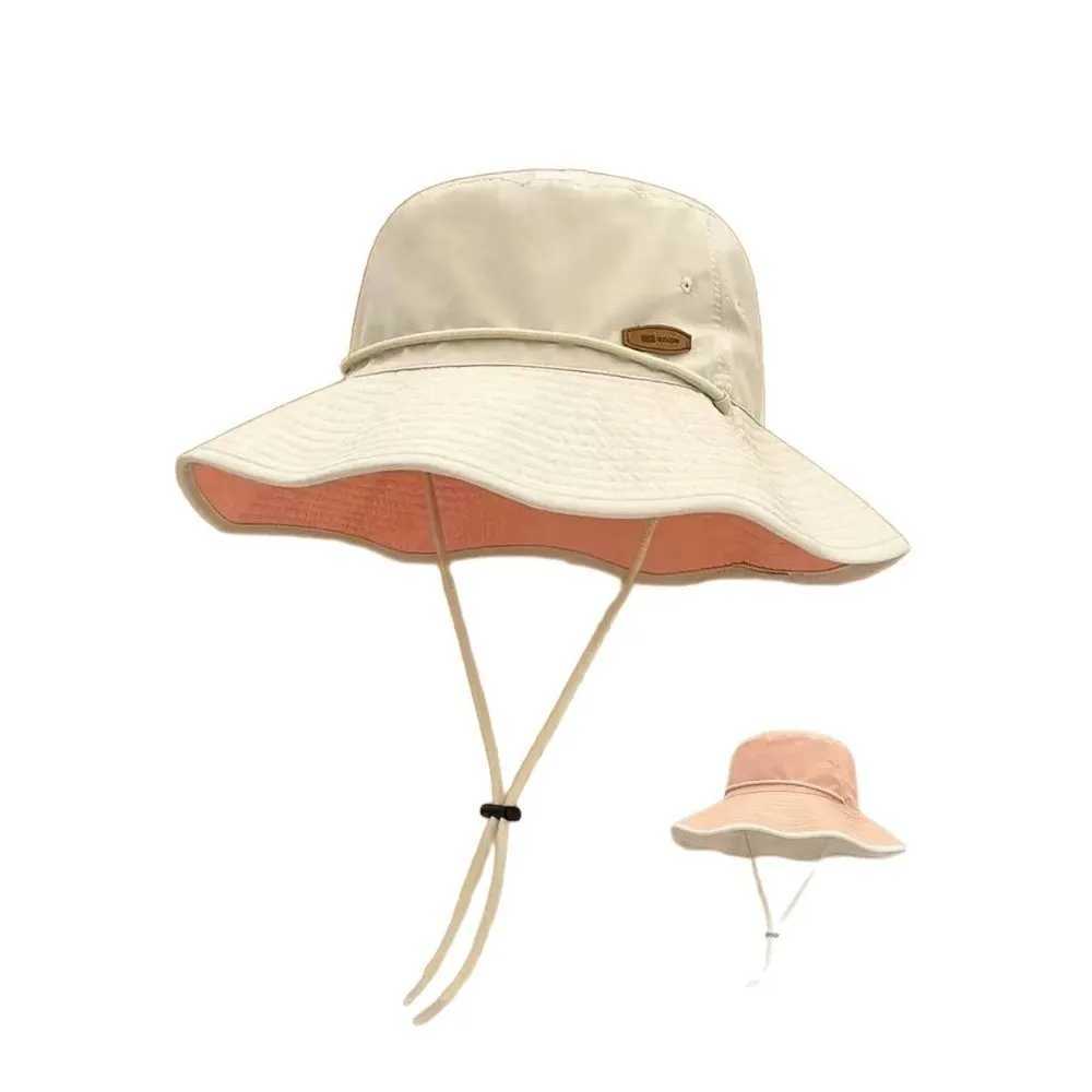 Gifts Adjustable Womens UV Protection Sun Hat Reversible UV protection Sun Cap Sunscreen Tools Fishermans Hat H260407