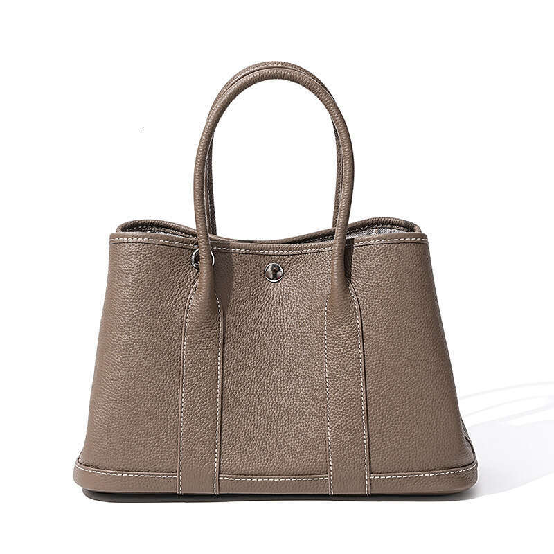 Garden Genuine Leather Large Capacity Women's Shoulder Bag Versatile Handheld Niche High-End Feel Female Office Handbag