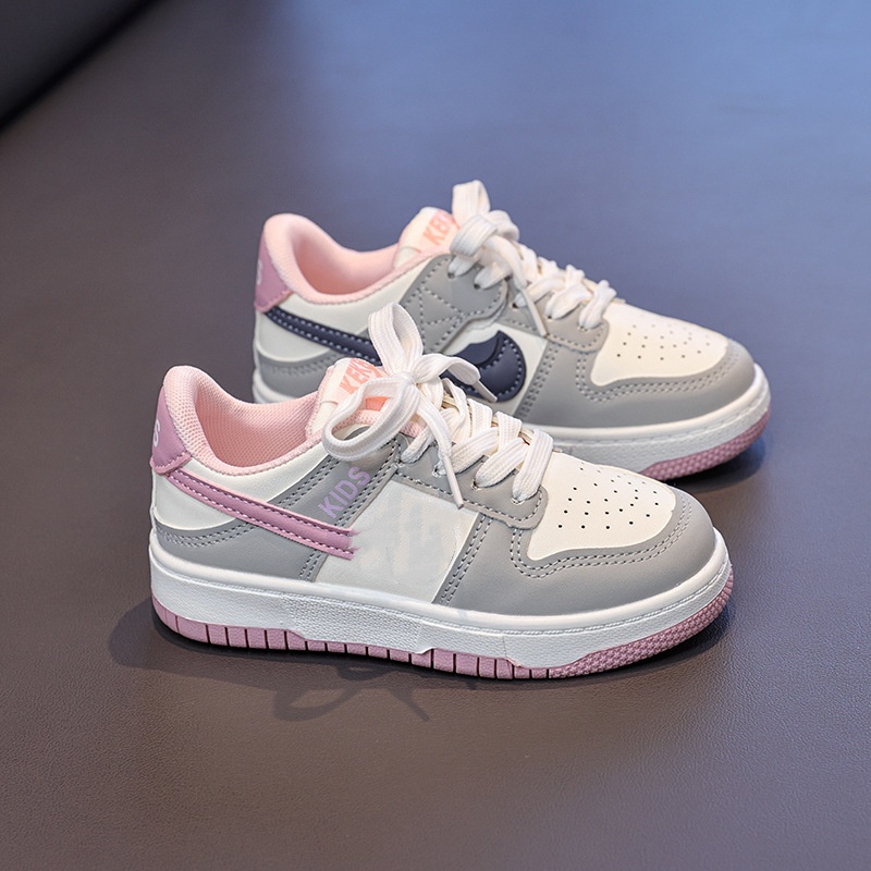 Toddler Big Kids low top Casual Sneakers Children Non Slip Board Shoes girls skate shoes Trendy Design Versatile Style Reinforced Toe Cap Extra Protec