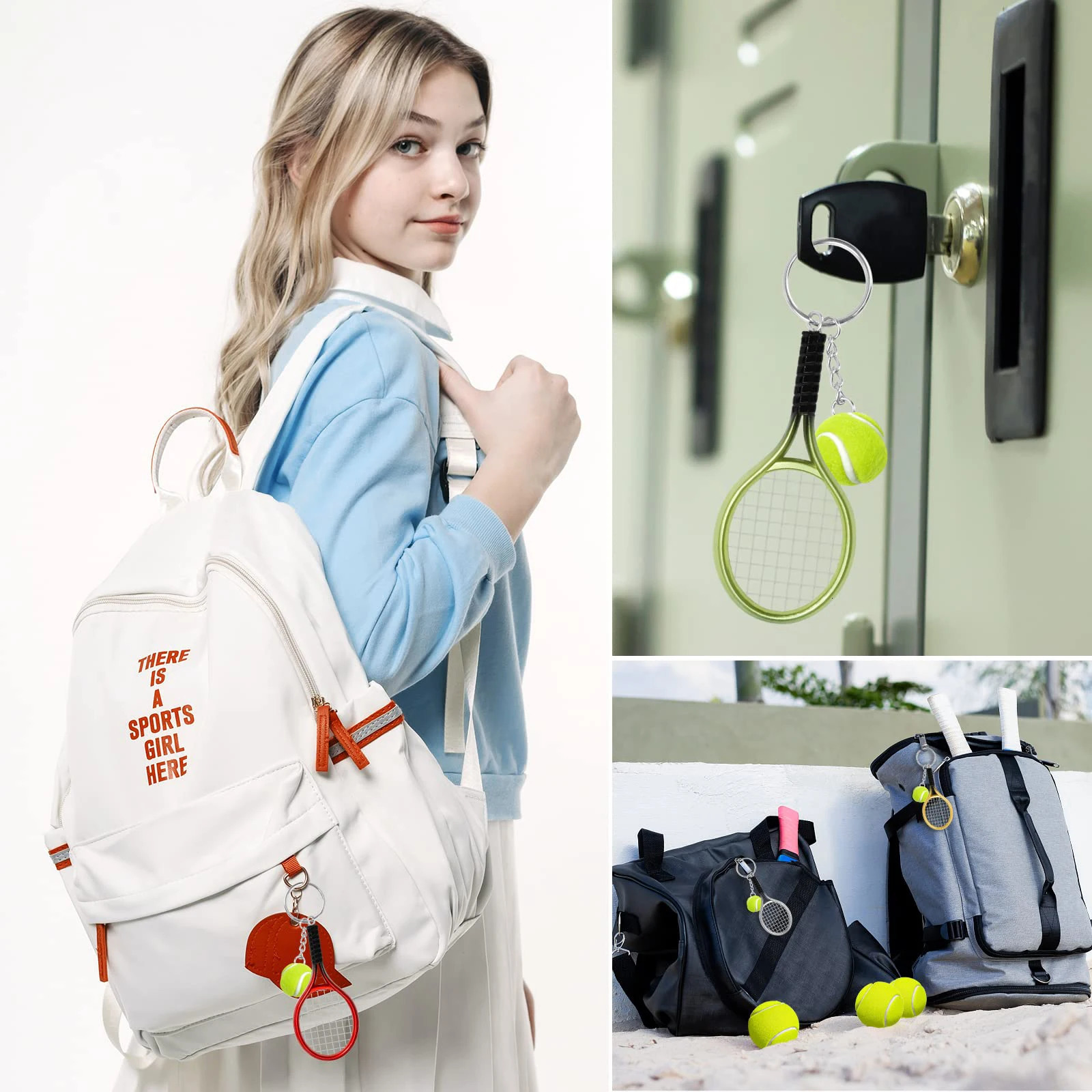 6Pcs Tennis Table Tennis Ping Pong Racquet Bat Sports Keychain Novelty Gifts 260403BJ - view 7