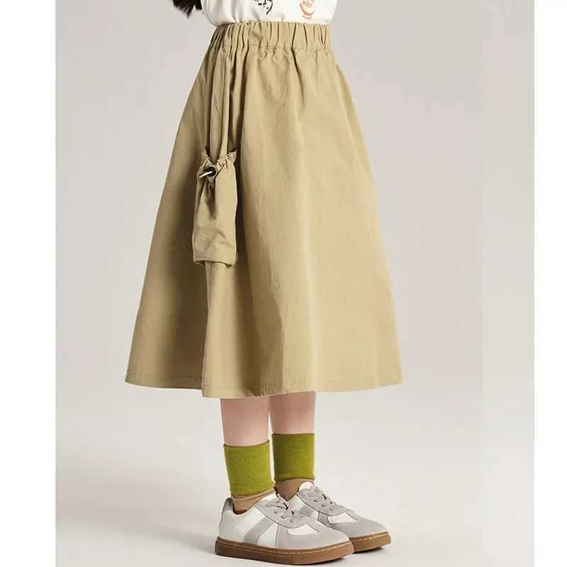 New 2025 Skirt Size 14-16 2 3 4 5 6 7 8 9 10 11 12 13 Years Denim Skirt Girl Clothes Kids Skirts For Teens Girls Summer Spring H260407